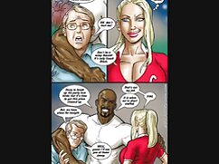 Petite amie blonde se branle et suce la bite de son amant